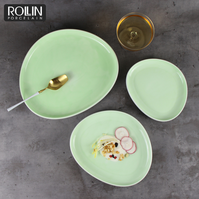 Yollow Green 중동 식기류 도자기 세트 디너 세트