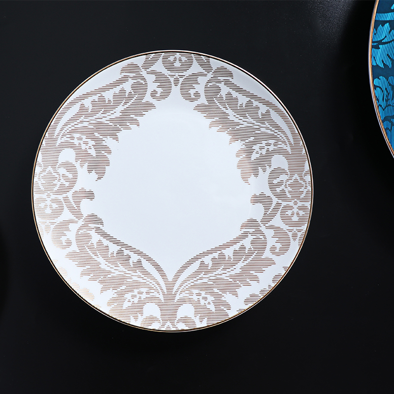 대중음식점을 위해 놓이는 북유럽 식기 세트 금 변죽 뼈 중국 판