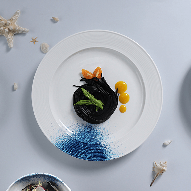 도자기 공장 호텔 공급 식기 세트 파스타 해산물 접시 세트 가리비 접시 식탁 세트 레스토랑