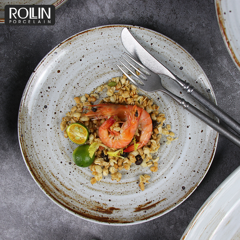 도매 식기류 세트 빈티지 플레이트 세트 식기류 