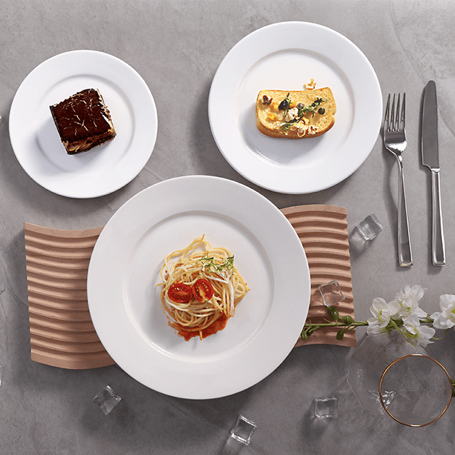 대중음식점 호텔을 위한 백색 주문 세라믹 당 전채 판 사기그릇 큰 접시