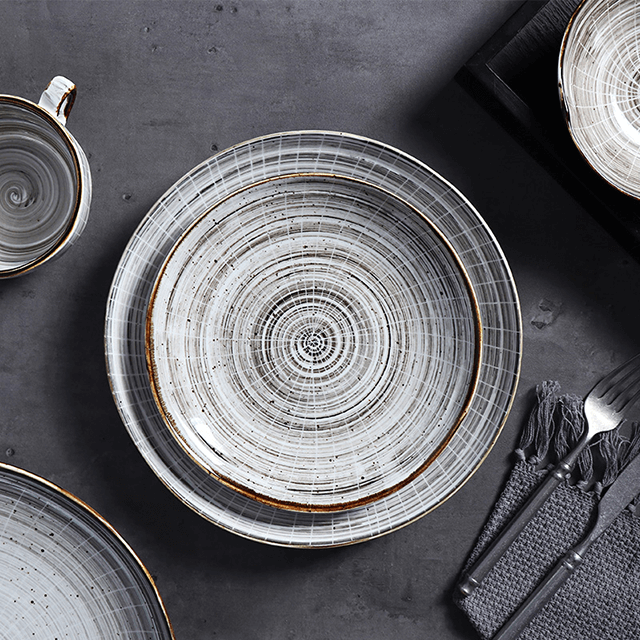 아마존을 위한 대중음식점 최고 사기그릇 판을 위한 둥근 25Cm 사기그릇 판 