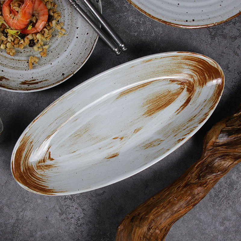 도매 식기류 세트 빈티지 플레이트 세트 식기류 