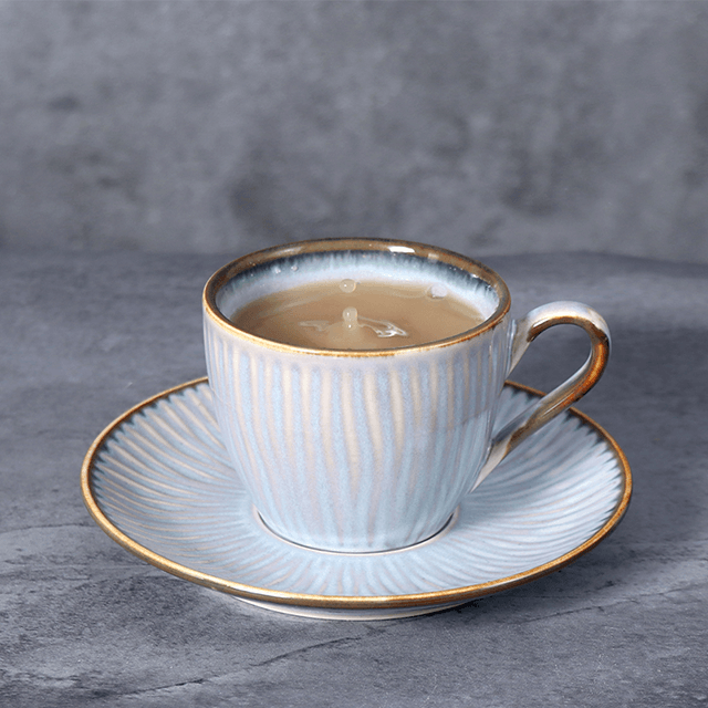 블루 도자기 디너 플레이트