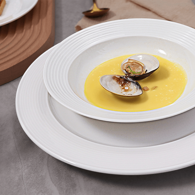 화이트 도자기 디너 플레이트 세트 세라믹 접시
