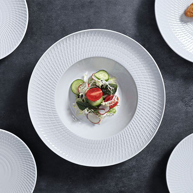 광저우 호텔 공급자 백색 큰 접시 대중음식점을 위한 세라믹 당 판 주문 백색 사기그릇 판을 식사하는 정밀한