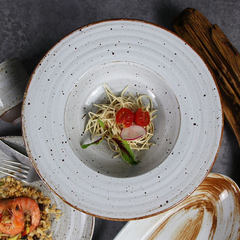 도매 식기류 세트 빈티지 플레이트 세트 식기류 